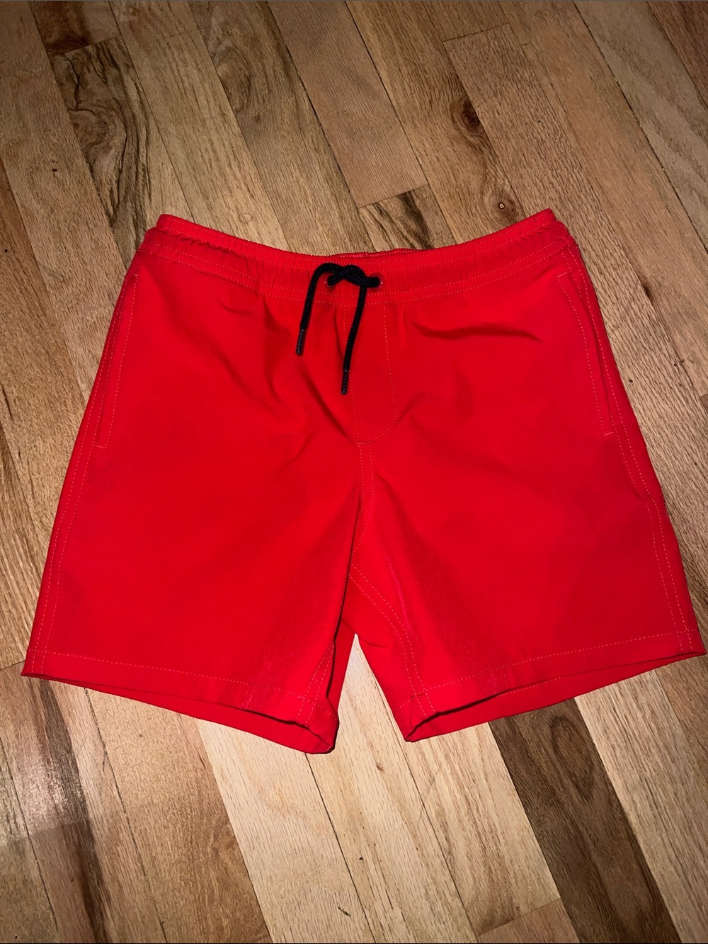 Lands' End Boys' Bright Red Swim Trunks